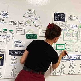 Graphic recorder drawing.